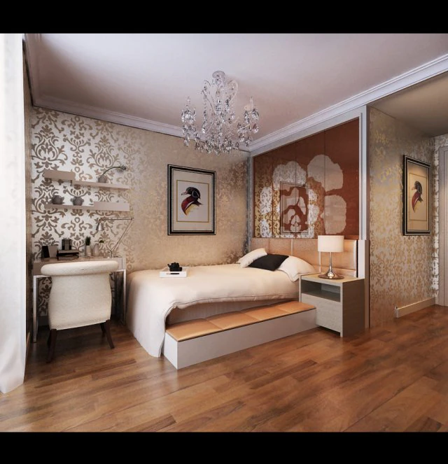 stylish european bedroom 1882 3D Model .c4d .max .obj .3ds .fbx .stl .blend 