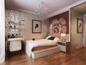 stylish european bedroom 1882 3D Model