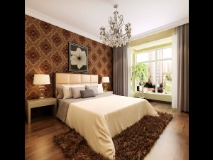 stylish european bedroom 1883 3D Model