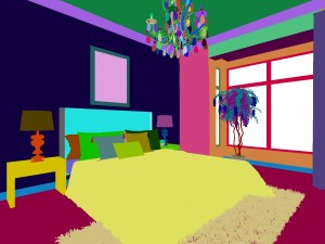 stylish european bedroom 1883 3D Model