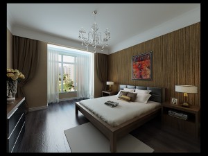 stylish european bedroom 1885 3D Модель