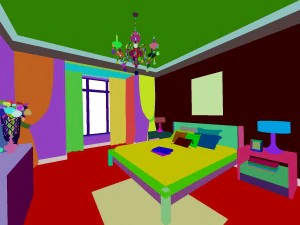 stylish european bedroom 1885 3D Model