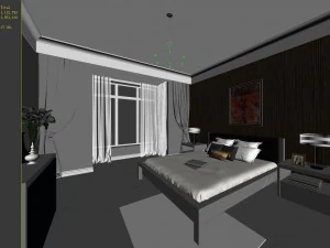 stylish european bedroom 1885 3D Model