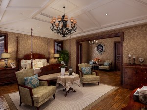 stylish european bedroom 1889 3D Model