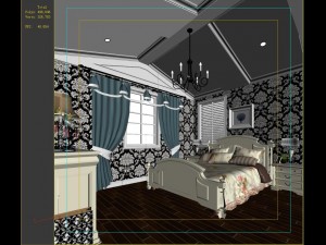 stylish european bedroom 1890 3D Model