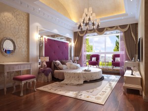stylish european bedroom 1894 3D मॉडल