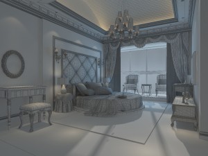 stylish european bedroom 1894 Modelo 3D