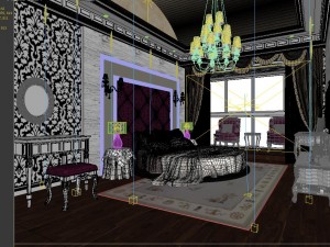stylish european bedroom 1894 Modelo 3D