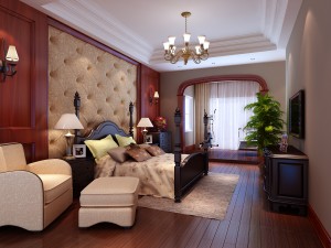 stylish european bedroom 1896 3D Model