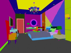 stylish european bedroom 1897 3D Model