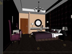 stylish european bedroom 1897 3D Model