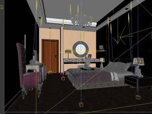 stylish european bedroom 1897 3D Model