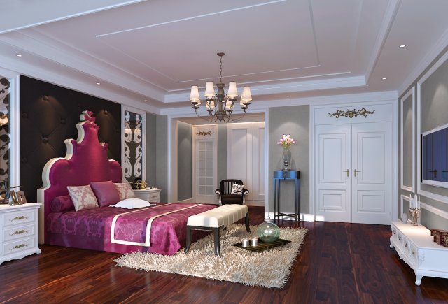 fashionable european bedroom 1899 Modello 3D .c4d .max .obj .3ds .fbx .stl .blend 
