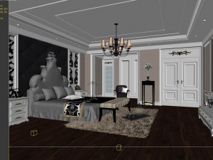 fashionable european bedroom 1899 Modello 3D