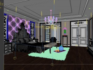 fashionable european bedroom 1899 Modello 3D