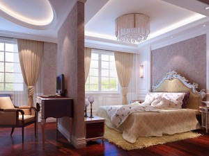 stylish european bedroom 18100 3D Model