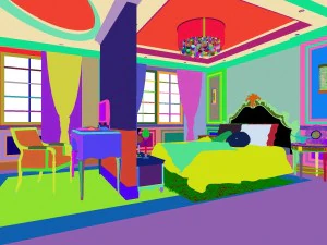 stylish european bedroom 18100 3D Model