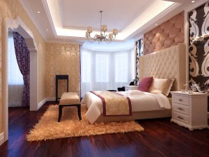 elegante dormitorio europeo 18102 Modelo 3D