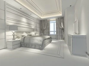 stylish and welcoming bedroom 1803 3D Model