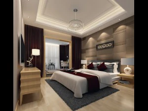 stylish and welcoming bedroom 1806 3D Model