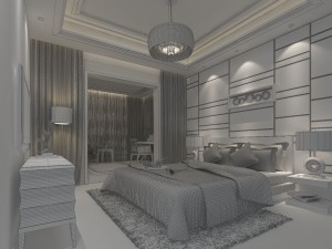 stylish and welcoming bedroom 1806 3D मॉडल
