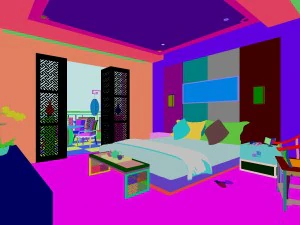 stylish and welcoming bedroom 1807 3D Model
