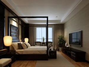 スタイリッシュで居心地の良いベッドルーム 1808 3Dモデル