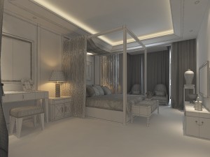 stylish and welcoming bedroom 1809 Modelo 3D