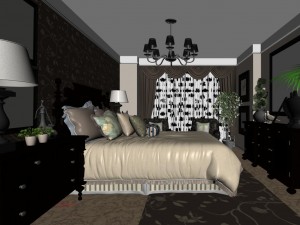 stylish and welcoming bedroom 1809 Modelo 3D