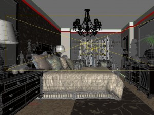 stylish and welcoming bedroom 1809 Modelo 3D