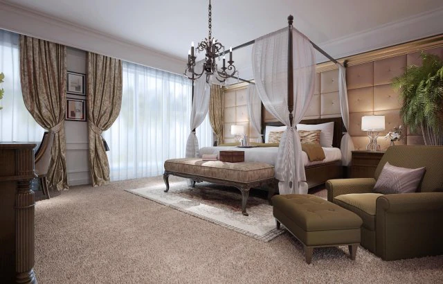 stylish and warm bedroom 1810 3D Model .c4d .max .obj .3ds .fbx .stl .blend 