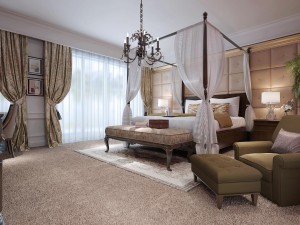 stylish and warm bedroom 1810 3D Model