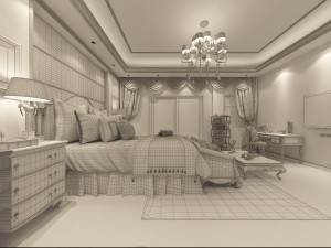 stylish and welcoming bedroom 1811 3D 模型