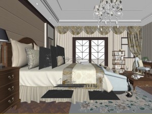 stylish and welcoming bedroom 1811 3D 模型