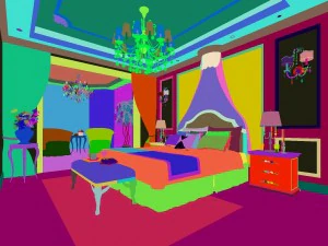 warm and stylish bedroom 1813 3D Model