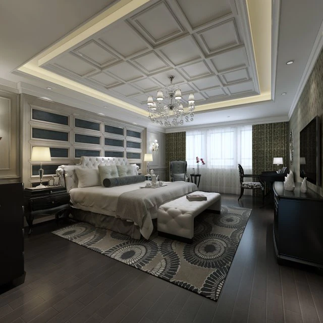 stylish and welcoming bedroom 1814 3D Model .c4d .max .obj .3ds .fbx .stl .blend 