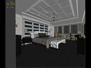 stylish and welcoming bedroom 1814 3D Model