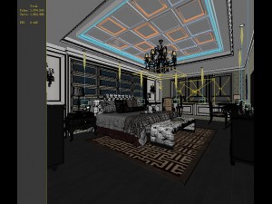 stylish and welcoming bedroom 1814 3D 모델