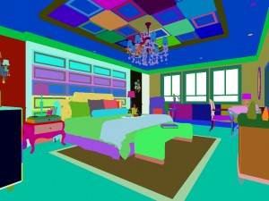 stylish and welcoming bedroom leisure terrace 1802 3D मॉडल