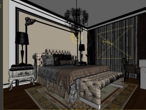 stylish and welcoming bedroom leisure terrace 1802 3D मॉडल