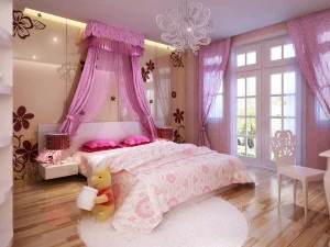 elegante dormitorio rosa moderno 1815 Modelo 3D