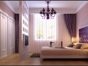 stylish modern pink bedroom 1827 3D Model