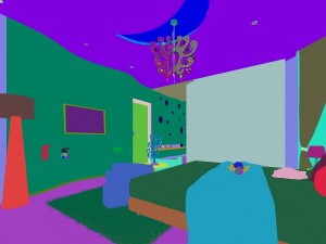 stylish modern blue children bedroom 1816 3D 모델