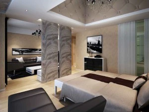 stylish modern bedroom 1801 3D Model