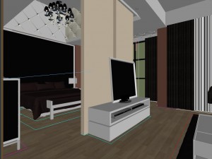 stylish modern bedroom 1801 3D 模型