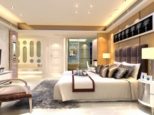 stylish modern bedroom 1807 3D Model