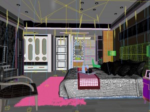 stylish modern bedroom 1807 Modelo 3D