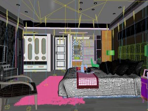 stylish modern bedroom 1807 3D Model