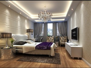 stylish modern bedroom 1809 3D Model