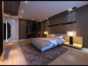 stylish modern bedroom 1811 3D Модель